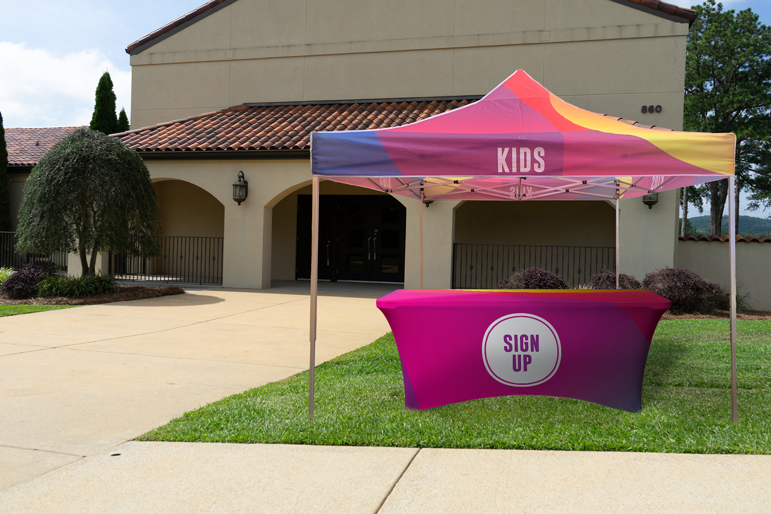 Pop Up Canopy Tents, 10' x 10' Canopy Fabric: Upload Your Design 2