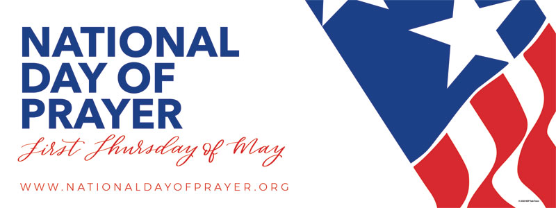 Banners, National Day of Prayer, National Day of Prayer Logo, 3' x 8'