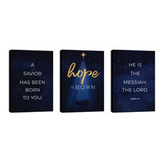 Christmas Star Hope is Born Triptych 