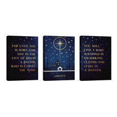 Bethlehem Christmas Star Triptych 