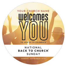 Back to Church Welcomes You Orange 