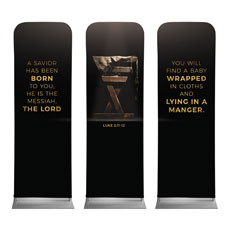 Gold Christmas Manger Triptych 