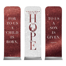 Christmas Brings Hope Sparkle Triptych 