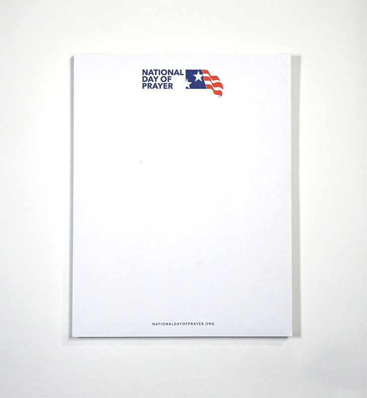Accessories, National Day of Prayer, National Day of Prayer Letterhead - 100 Pack