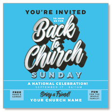 Back to Church Sunday Celebration Blue 