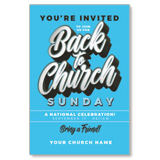 Back to Church Sunday Celebration Blue 