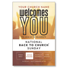 Back to Church Welcomes You Orange 