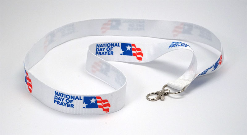 Accessories, National Day of Prayer, National Day of Prayer Lanyard - White