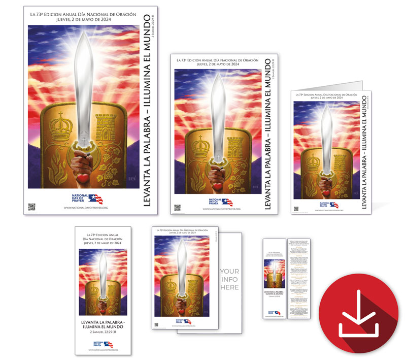 Design Downloads, National Day of Prayer, National Day of Prayer 2024 Theme Art Spanish Download Kit