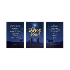 Savior is Born Star Triptych 