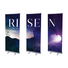 Risen Cross Tomb Triptych 