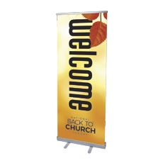 Back to Church Welcomes You Orange Leaves 