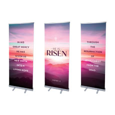 Risen Pink Sunrise Triptych 