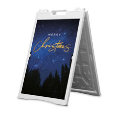 Night Sky Gold Script Christmas 