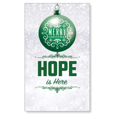 Silver Snow Hope Ornament 