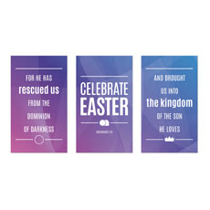 Bright Gradient Easter Triptych 